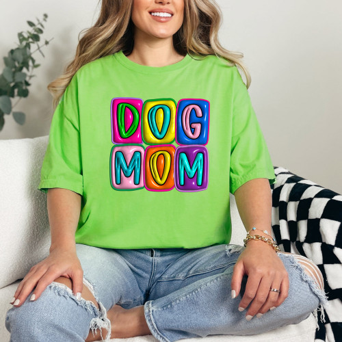 Dog Mom Faux Bubble Everyday Tee